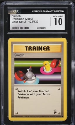 2000 Pokemon Base Set 2 Switch #123 CGC 10 GEM MINT
