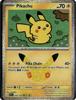 2026 Pikachu #34 30th Celebration
