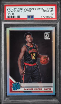 2019 Donruss Optic Holo De'Andre Hunter ROOKIE #198 PSA 10 GEM MINT