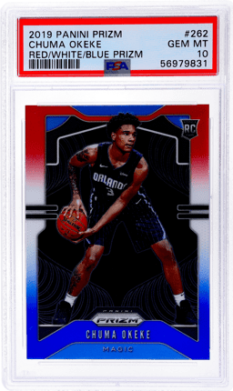 2019 Panini Prizm Red White and Blue Prizm Chuma Okeke #262 PSA 10