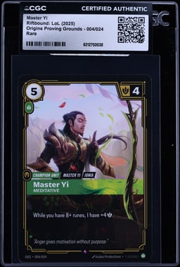 2025 Riftbound: LoL Origins Proving Grounds Master Yi #004 CGC AUTH