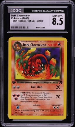 2000 Pokemon Team Rocket 1st Edition Dark Charmeleon #32 CGC 8.5 NM-MT+