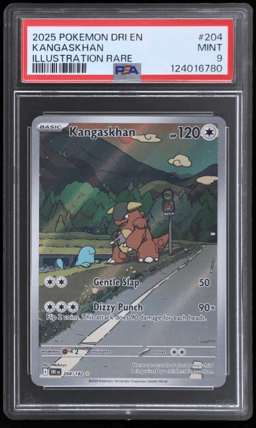 2025 Pokemon Destined Rivals Illustration Rare Kangaskhan #204 PSA 9