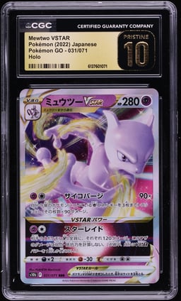 2022 Pokemon Japanese Sword & Shield GO Holo Mewtwo VSTAR #31 CGC 10 PRISTINE