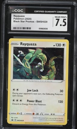 2020 Pokemon Sword & Shield Promo Rayquaza #SWSH029 CGC 7.5 NRMT+