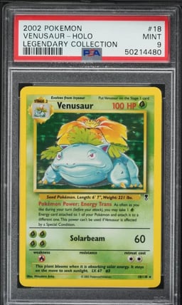 2002 Pokemon Legendary Collection Holo Venusaur #18 PSA 9 MINT