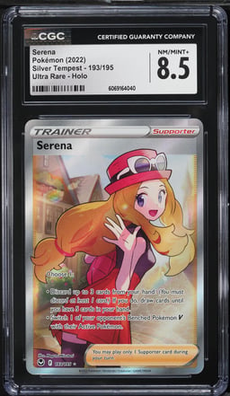 2022 Pokemon Sword & Shield Silver Tempest Full Art Serena #193 CGC 8.5 NM-MT+