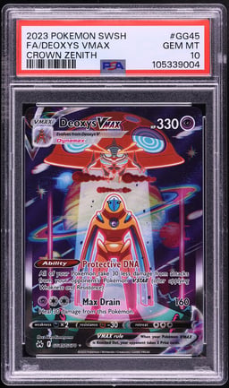 2023 Pokemon Sword & Shield Crown Zenith Alt Art Deoxys VMAX #GG45 PSA 10 GEM MINT