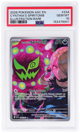 2026 Pokemon Mega Evolution Ascended Heroes Illustration Rare Cynthia's Spiritomb #244 PSA 10