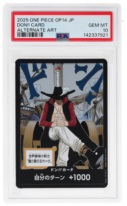 2025 One Piece the Azure Sea's Seven Japanese Alternate Art Don Card PSA 10