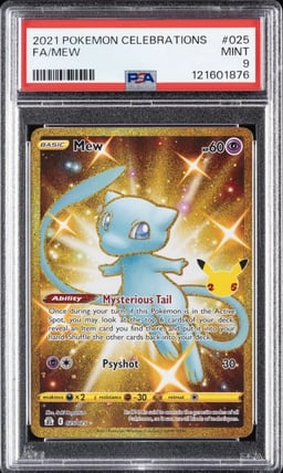 2021 POKEMON CELEBRATIONS #025 FULL ART/MEW PSA 9
