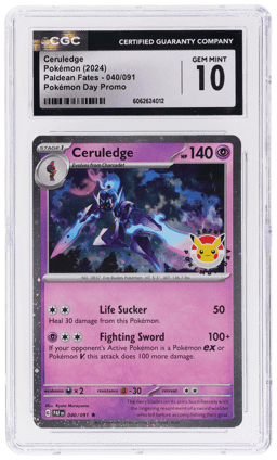2024 Pokemon Scarlet and Violet Paldean Fates Pokemon Day Ceruledge #40 CGC 10