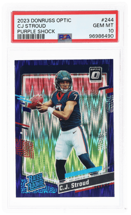 2023 Donruss Optic Rated Rookie Purple Shock CJ Stroud #244 PSA 10