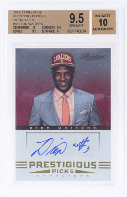 2012 Panini Prestige Prestigious Picks Signatures Dion Waiters #48 BGS 9.5