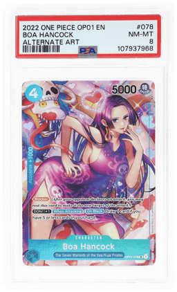 2022 One Piece Romance Dawn Alternate Art Boa Hancock #OP01-078 PSA 8
