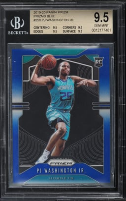 2019 Panini Prizm Blue PJ Washington Jr. ROOKIE /199 #258 BGS 9.5 GEM MINT