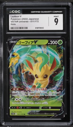2022 Pokemon Japanese Sword & Shield VSTAR Universe Holo Leafeon V #11 CGC 9 MINT