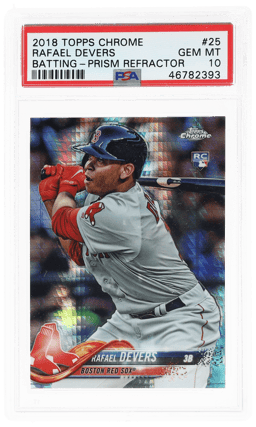 2018 Topps Chrome Prism Refractor Rafael Devers #25 PSA 10