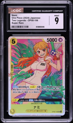 2024 One Piece Japanese Two Legends SR Nami #OP08-106 CGC 9 MINT