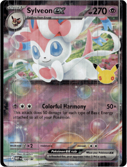 2025 Sylveon ex #100 Mega Evolution Black Star Promos