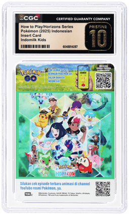 2024 Pokemon Indomilk Kids Indonesian Insert Card How To Play/Horizons Series # CGC PRI