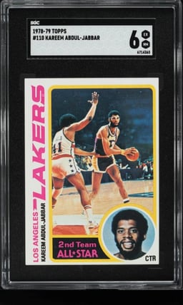 1978 Topps Basketball All Star Kareem Abdul-Jabbar #110 SGC 6 EXMT