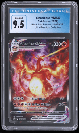 2022 Pokemon Sword and Shield Black Star Promo Ultra Premium Collection Charizard Vmax #SWSH261 CGC 9.5