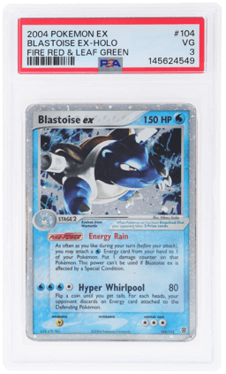 2004 Pokemon Ex Fire Red Leaf Green Holo Blastoise Ex #104 PSA 3