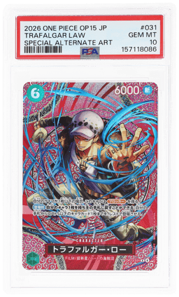 2026 One Piece Card Game Adventures On Kami's Island Japanese Special Alternate Art Trafalgar Law #OP13-031 PSA 10