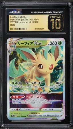 2022 Pokemon Japanese Sword & Shield VSTAR Universe Holo Leafeon VSTAR #12 CGC 10 PRISTINE