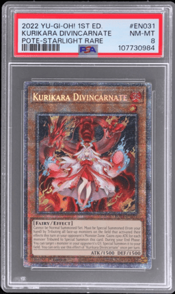 2022 Yu-Gi-Oh! Power of the Elements 1st Edition Starlight Rare Kurikara Divincarnate #EN031 PSA 8