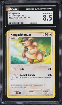 2008 Pokemon Diamond & Pearl Majestic Dawn Kangaskhan #38 CGC 8.5 NM-MT+