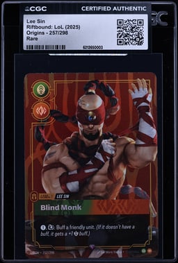 2025 Riftbound League Of Legends Origins Lee Sin #257 CGC AUTH