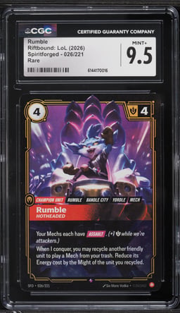 2026 Riftbound League Of Legends Spiritforged Rumble #026 CGC 9.5 MINT+