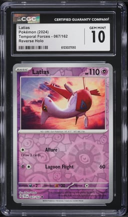 2024 Pokemon SV Temporal Forces Reverse Holo Latias #67 CGC 10 GEM MINT
