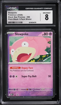 2026 Pokemon Mega Evolution Promo Pitch Black Slowpoke #86 CGC 8 NM-MT