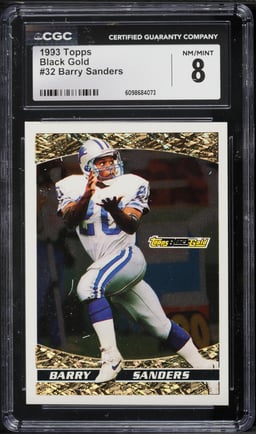 1993 Topps Black Gold Barry Sanders #32 CGC 8 NM-MT