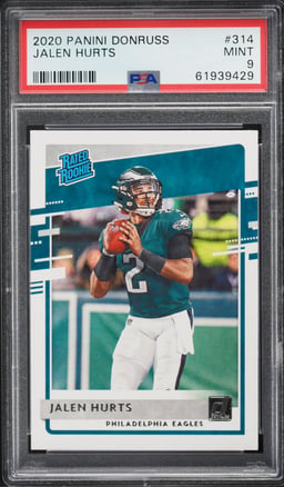 2020 Donruss Football Jalen Hurts ROOKIE #314 PSA 9 MINT