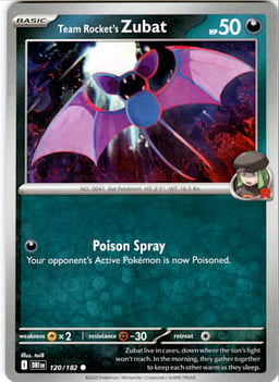 2025 Team Rocket's Zubat #120 Destined Rivals