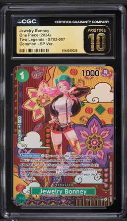 2024 One Piece Two Legends SP Version Jewelry Bonney #ST02-007 CGC 10 PRISTINE