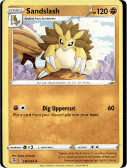 2021 Sandslash #132 Fusion Strike