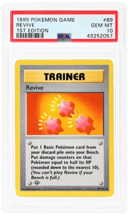 1999 Pokemon Base Set 1st Edition Revive #89 PSA 10