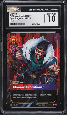 2026 Riftbound League Of Legends LoL Spiritforged Draven #185 CGC 10 GEM MINT