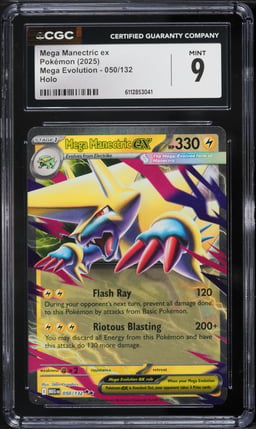 2025 Pokemon Mega Evolution Holo Mega Manectric ex #50 CGC 9 MINT