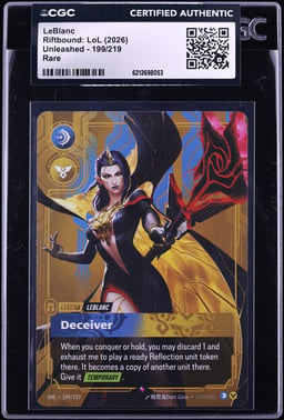 2026 Riftbound League Of Legends LoL Unleashed LeBlanc #199 CGC AUTH