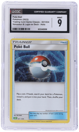 2023 Pokemon Trading Card Game Classic Venusaur and Lugia Ex Deck Holo Poké Ball #21 CGC 9