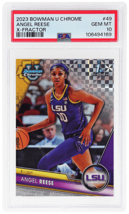 2023 Bowman University Chrome X-Fractor Angel Reese #49 PSA 10