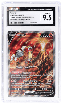 2023 Pokemon Sword and Shield Crown Zenith Galarian Gallery Entei V #GG36 CGC 9.5