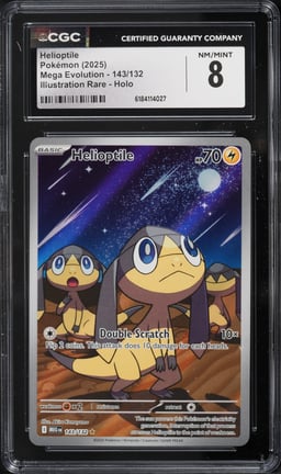 2025 Pokemon Mega Evolution IR Helioptile #143 CGC 8 NM-MT