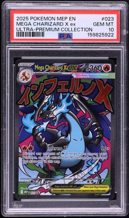 2025 Pokemon Mega Evolution Promo Ultra Premium Full Art Mega Charizard X Ex #23 PSA 10 GEM